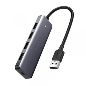 Hub USB UGREEN CM219, 4 x USB-A 3.0 - 1 x USB-C, Gri