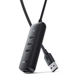 Hub USB UGREEN CM416, 4 x USB-A 3.0, 0.25m, Negru