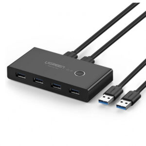 Switch USB UGREEN US216 (30768) Two Sharing Box, 4 x USB-A 3.0, Negru