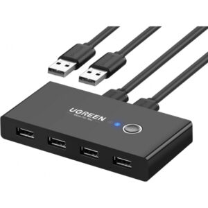 Switch USB UGREEN US216 (30767) Two Sharing Box, 4 x USB-A, Negru