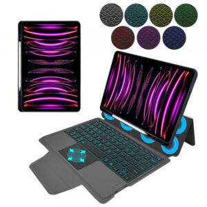 Husa cu Tastatura pentru Apple iPad Pro 11 (2022) / Pro 11 (2021) / Pro 11 (2020) / Pro 11 (2018), Techsuit, KeyTab Pro, Neagra