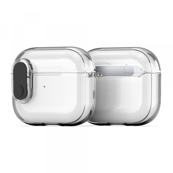 Husa DUX DUCIS PECL pentru Apple AirPods 4, Neagra Transparenta