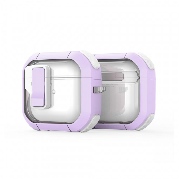 Husa DUX DUCIS PECN pentru Apple AirPods 4, Mov Alba