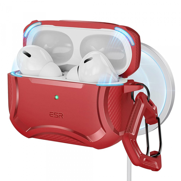 Husa ESR Cyber Armor Tough pentru Apple AirPods Pro Series, Rosie