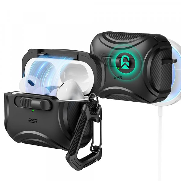 Husa ESR Cyber pentru Apple AirPods Pro Series, Neagra
