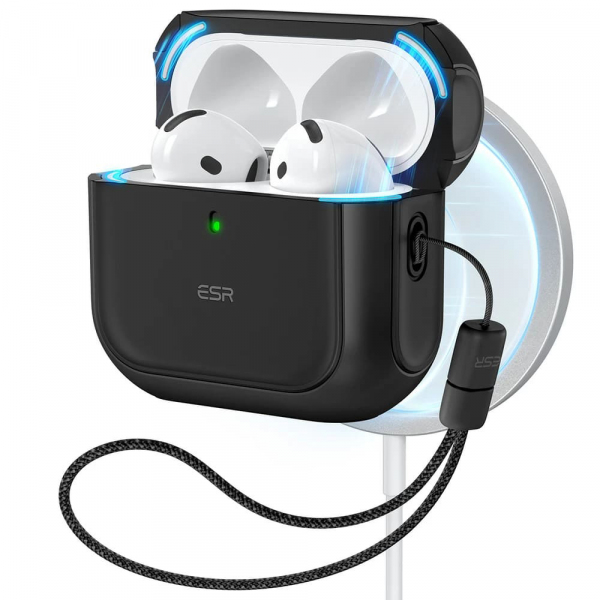 Husa ESR Orbit Hybrid pentru Apple AirPods 4, Neagra