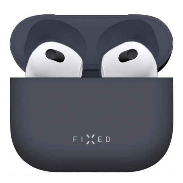 Husa Fixed Silky pentru Apple AirPods 4, Albastra