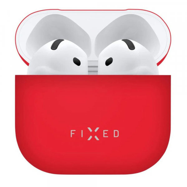 Husa Fixed Silky pentru Apple AirPods 4, Rosie