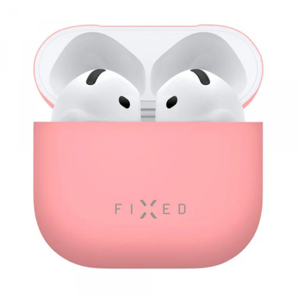 Husa Fixed Silky pentru Apple AirPods 4, Roz