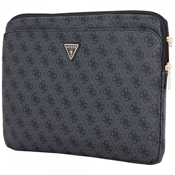 Husa Guess 4G Triangle Logo pentru Laptop 14inch, Neagra
