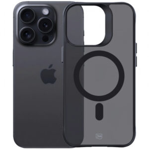 Husa MagSafe pentru Apple iPhone 14 Pro Max, 3MK, Smoke MagCase, Neagra