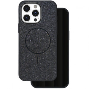 Husa MagSafe pentru Apple iPhone 15 Pro, OEM, Glitter Thin Mag, Neagra