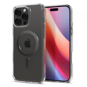Husa MagSafe pentru Apple iPhone 16 Pro Max, Spigen, Ultra Hybrid Carbon, Gri ACS08000