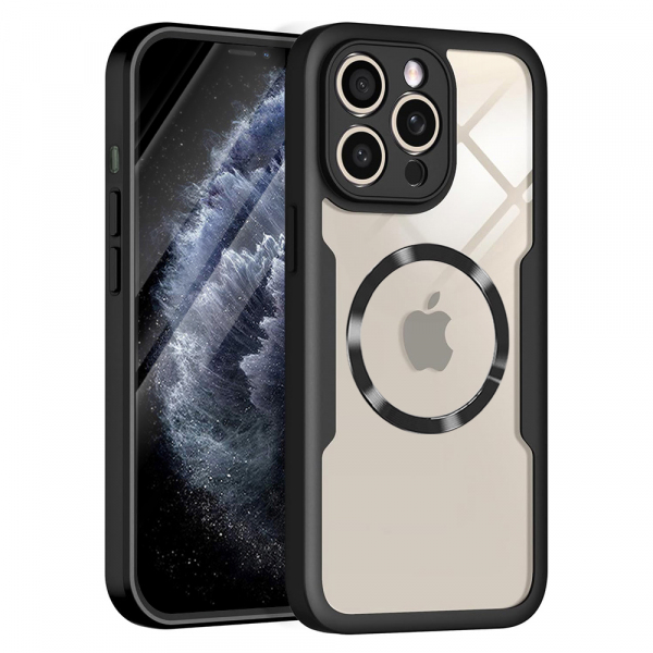 Husa MagSafe pentru Apple iPhone 11 Pro Max, Techsuit, ColorVerse 360, Neagra