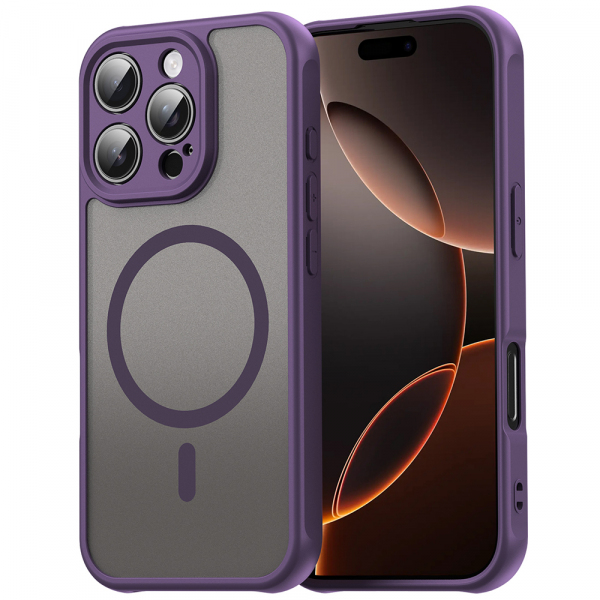 Husa MagSafe pentru Apple iPhone 11 Pro, Techsuit, HaloFrost II, Mov