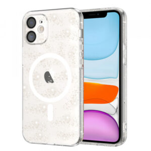 Husa MagSafe pentru Apple iPhone 11, Techsuit, SparkleSkin, Transparenta