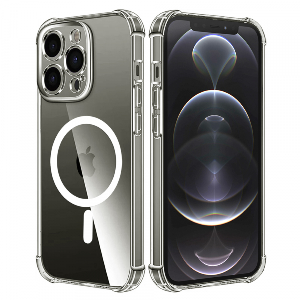Husa MagSafe pentru Apple iPhone 12 Pro, Techsuit, Shockproof, Transparenta