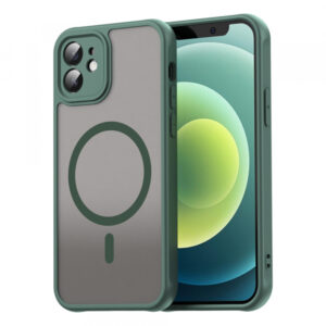 Husa MagSafe pentru Apple iPhone 12, Techsuit, HaloFrost II, Verde