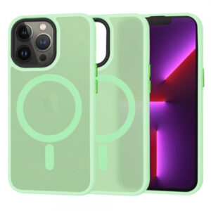 Husa MagSafe pentru Apple iPhone 13 Pro, Techsuit, HaloFrost, Verde Deschis