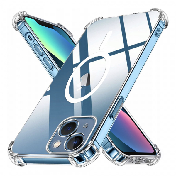 Husa MagSafe pentru Apple iPhone 13, Techsuit, Shockproof, Transparenta