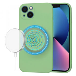 Husa MagSafe pentru Apple iPhone 13, Techsuit, SoftFlex, Verde Deschis