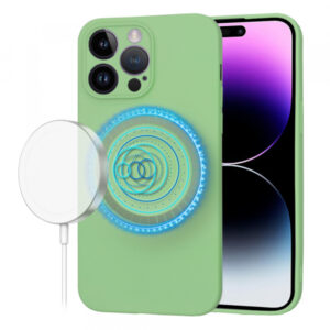 Husa MagSafe pentru Apple iPhone 14 Pro Max, Techsuit, SoftFlex, Verde Deschis