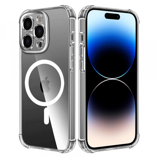 Husa MagSafe pentru Apple iPhone 14 Pro, Techsuit, Shockproof, Transparenta