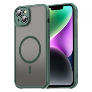 Husa MagSafe pentru Apple iPhone 14, Techsuit, HaloFrost II, Verde