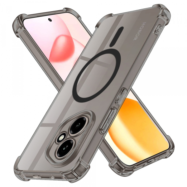 Husa MagSafe pentru Apple iPhone 14, Techsuit, Shockproof Clear, Fumurie