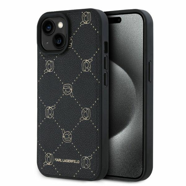 Husa MagSafe pentru Apple iPhone 15, Karl Lagerfeld, Karl\'s Head, Neagra