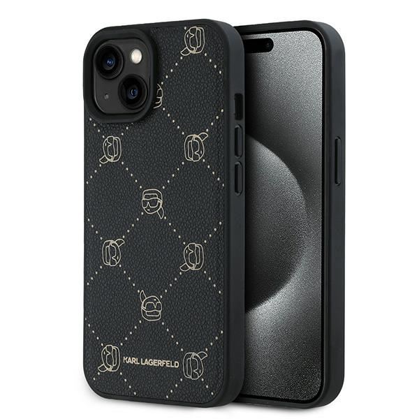 Husa MagSafe pentru Apple iPhone 15 Plus, Karl Lagerfeld, Karl\'s Head, Neagra