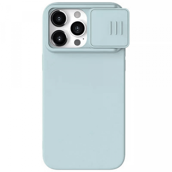 Husa MagSafe pentru Apple iPhone 15 Pro Max, Nillkin, CamShield Silky, Bleu