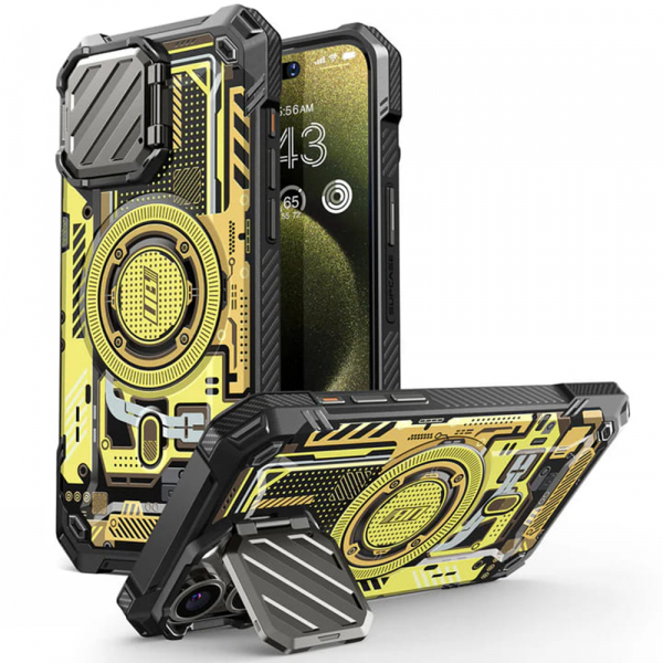 Husa MagSafe pentru Apple iPhone 15 Pro Max, Supcase, Unicorn Beetle XT, Galbena