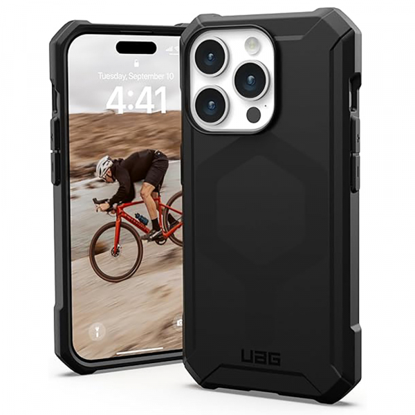 Husa MagSafe pentru Apple iPhone 15 Pro Max, Urban Armor Gear, Essential Armor, Neagra