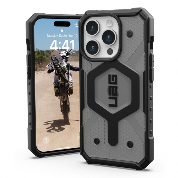 Husa MagSafe pentru Apple iPhone 15 Pro Max, Urban Armor Gear, Pathfinder, Gri