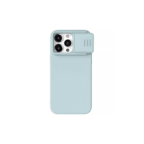 Husa MagSafe pentru Apple iPhone 15 Pro, Nillkin, CamShield Silky, Bleu