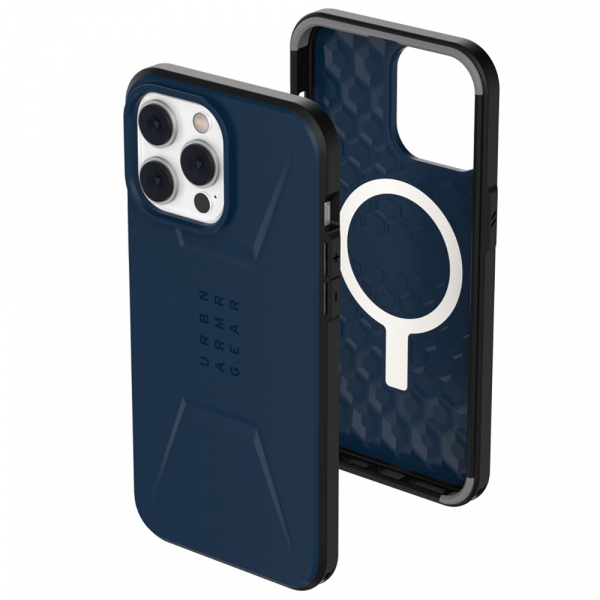 Husa MagSafe pentru Apple iPhone 15 Pro, Urban Armor Gear, Civilian, Bleumarin