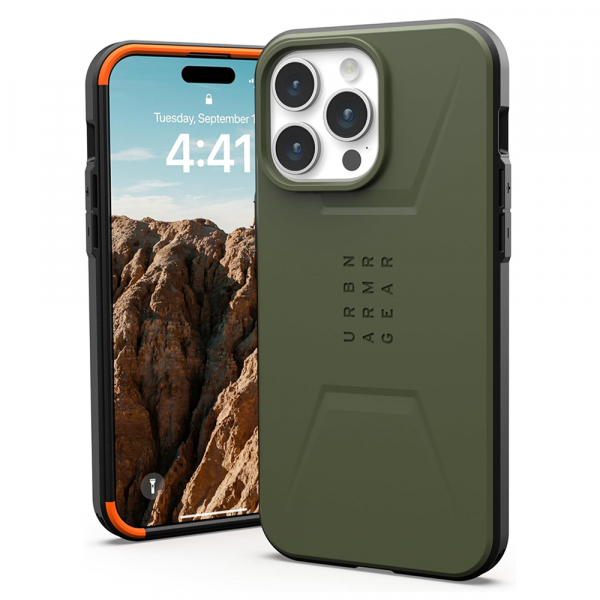 Husa MagSafe pentru Apple iPhone 15 Pro, Urban Armor Gear, Civilian, Verde