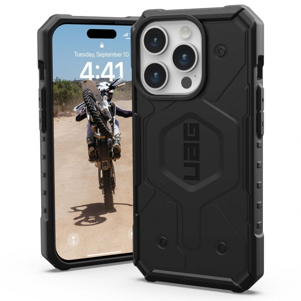 Husa MagSafe pentru Apple iPhone 15 Pro, Urban Armor Gear, Pathfinder, Neagra