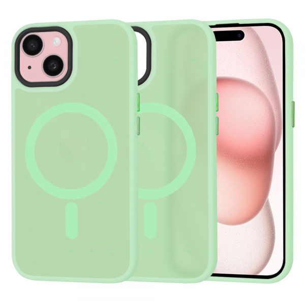 Husa MagSafe pentru Apple iPhone 15, Techsuit, HaloFrost, Verde Deschis
