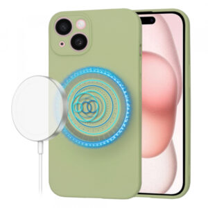 Husa MagSafe pentru Apple iPhone 15, Techsuit, SoftFlex, Matcha