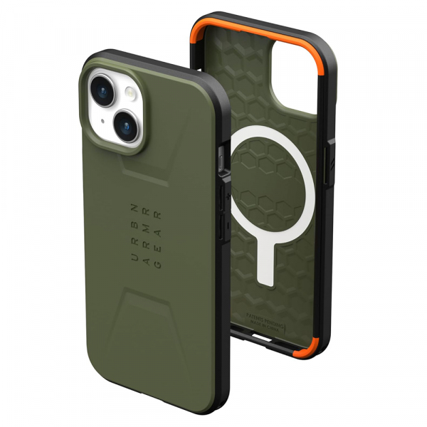 Husa MagSafe pentru Apple iPhone 15, Urban Armor Gear, Civilian, Verde