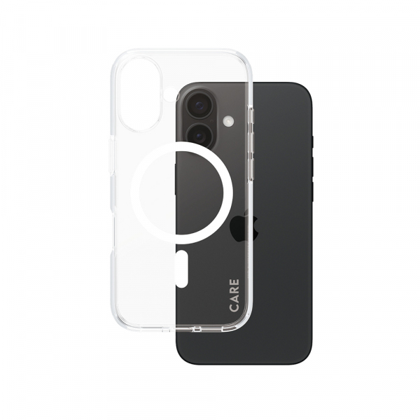 Husa MagSafe pentru Apple iPhone 16, PanzerGlass, Care Urban Combat, Transparenta Alba