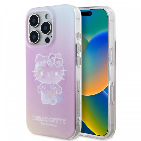 Husa MagSafe pentru Apple iPhone 16 Pro Max, Hello Kitty, IML 50th Anniversary, Roz