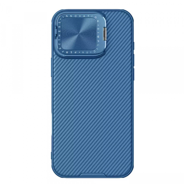 Husa MagSafe pentru Apple iPhone 16 Pro Max, Nillkin, CamShield Prop, Albastra
