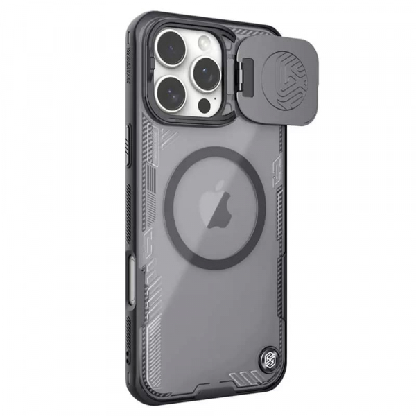 Husa MagSafe pentru Apple iPhone 16 Pro Max, Nillkin, Iceblade Prop w/o Camera Cutout, Neagra