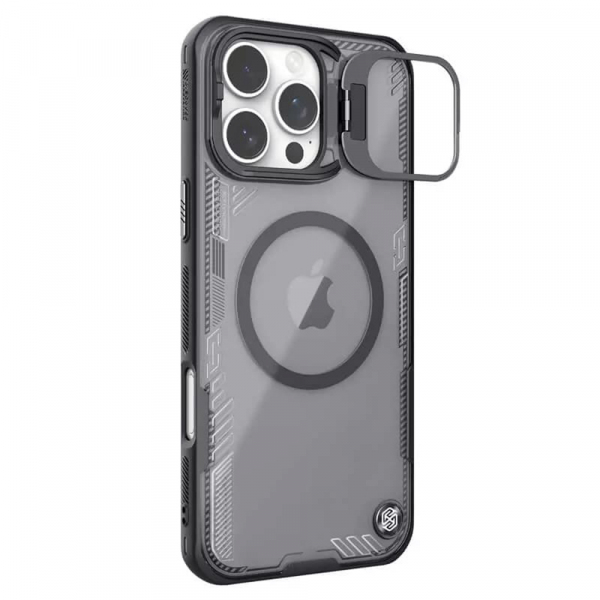 Husa MagSafe pentru Apple iPhone 16 Pro Max, Nillkin, Iceblade Prop with Camera Cutout, Neagra