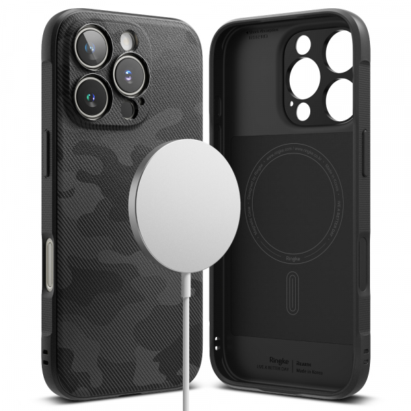 Husa MagSafe pentru Apple iPhone 16 Pro Max, Ringke, Onyx, Camuflaj