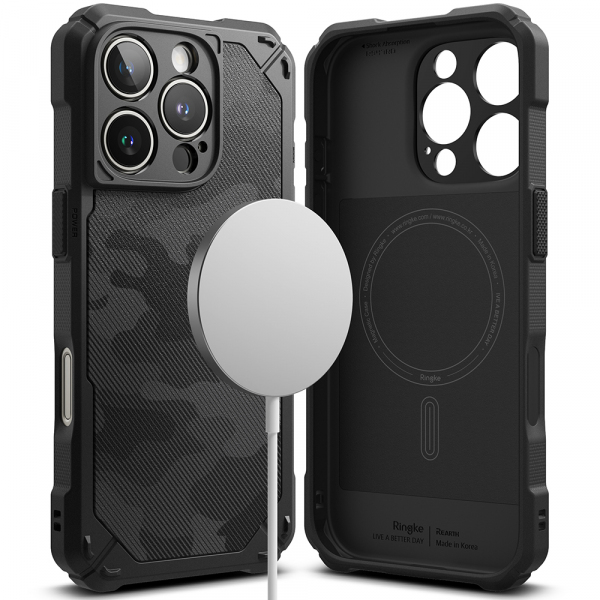 Husa MagSafe pentru Apple iPhone 16 Pro Max, Ringke, Rugged Gear, Camuflaj