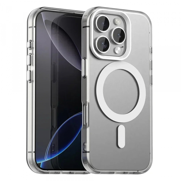 Husa MagSafe pentru Apple iPhone 16 Pro Max, Techsuit, CandyCase, Alba